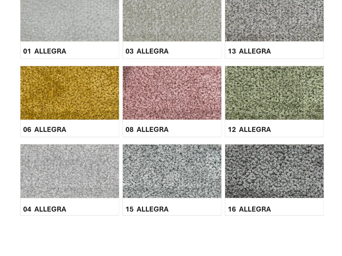 Colores de la colección de tela Allegra
