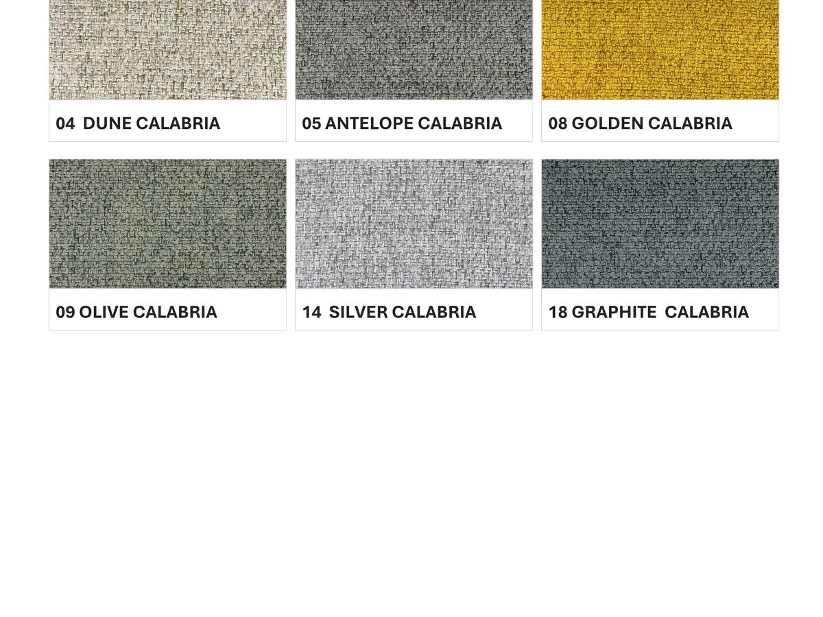 Colores de la colección de tela Calabria
