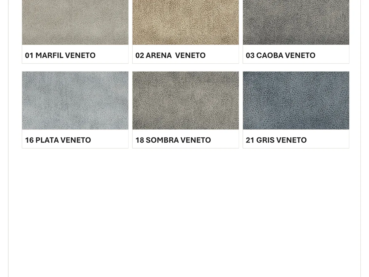 Colores de la colección de tela Veneto
