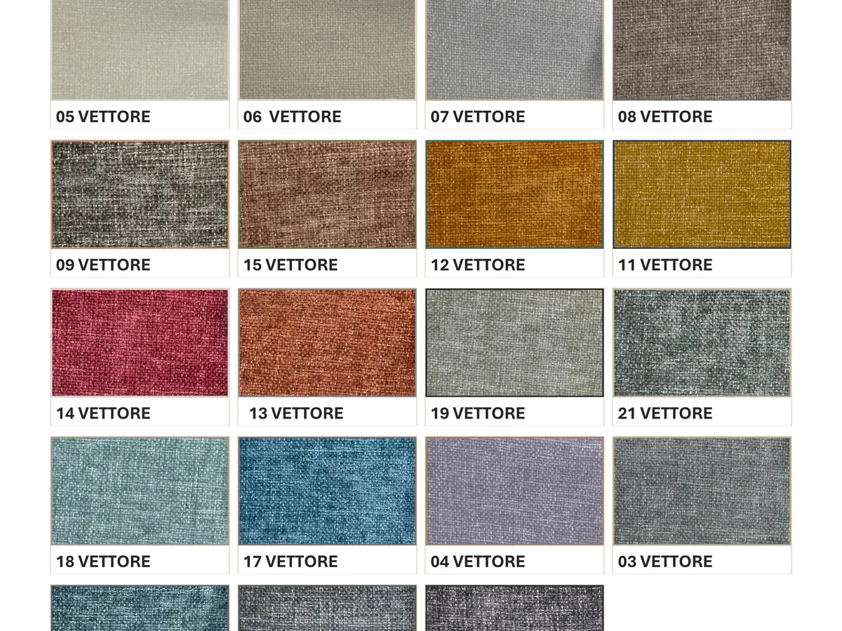 Colores de la colección de tela Vettore